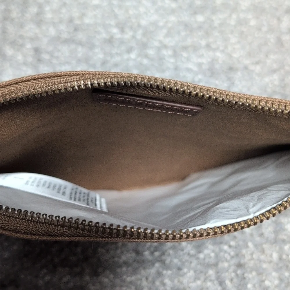 Mark & Graham Brown Canvas Zip Pouch